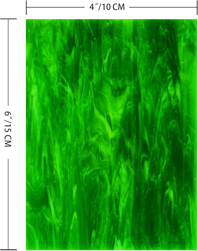 9 Pack Green Stained Glass Sheets, 4 x 6 inch Mosaic Glass Stained Glass - Image 4