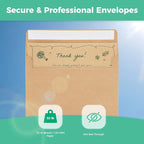 Ohuhu A7 Blank Brown Kraft Cards and Self-Seal Envelopes 100 Pack | 5" x 7" - Image 8