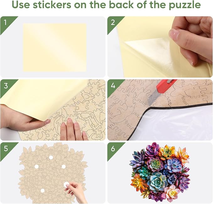 Bodhipnjoy 500 Pieces Puzzles for Adults, Succulent 5MM Thick Jigsaw Puzzle - Image 7