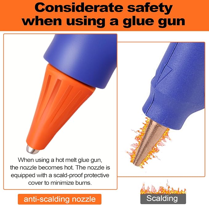 10 Pack Mini Hot Glue Gun with 50 Glue Sticks, 5 Colors Mini Hot Glue Gun Set - Image 4