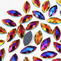 100 Pcs 15x7mm AB Colorful Jewels Gems Rhinestones by UYTRDVG