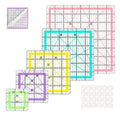 Quilting Square Rulers, 5 Quilting Ruler Quilting Templates, Quilting Rulers by ZICALSO