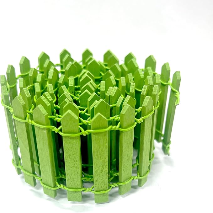 35 Inches Mini Fairy Garden Fence DIY Small Wood Decorative Picket Fence Micro by XFGSYXS