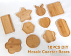 Lanyani 10pcs Wooden Assorted Shapes Mosaic Bases - Image 4