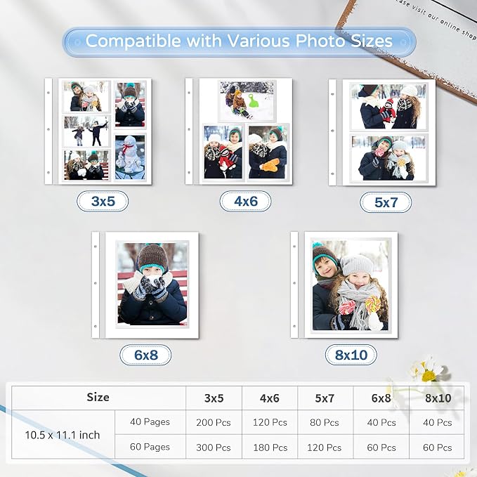 Popotop Large Photo Album Self Adhesive 4x6 5x7 8x10 Scrapbook Album DIY - Image 8