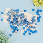 Pale Blue Glass Marbles, 0.97LB Transparent Flat Glass Beads - Image 6