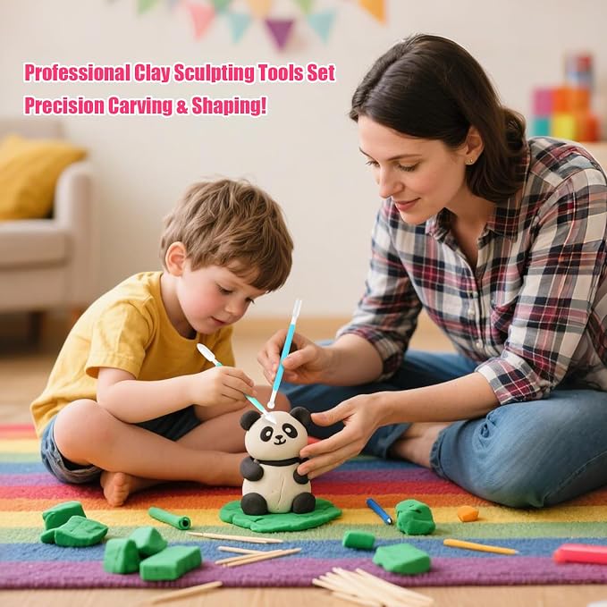 White Air Dry Clay Wolwefa 72 Packs Air Dry Foam Clay, Moldable Super Light - Image 6