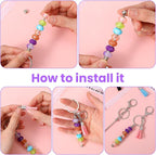 48 Pcs Beadable Keychains: Modern DIY Keychain Supplies - Image 6