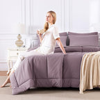 CozyLux Full Size Comforter Set Dusty Purple - Image 7