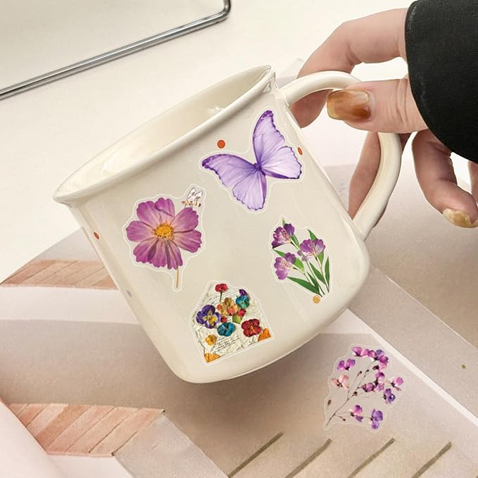 Transparent Flora Scrapbook Stickers Aesthetic Flowers Stickers | Transparent & - Image 8