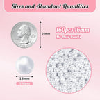 160PCS 16mm Pearls for Crafting, Artificial Pearl Beads for Vase Filler - Image 2