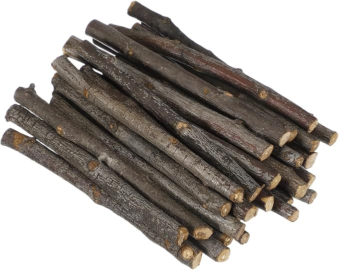 PATIKIL 25 Pcs 4inch Wood Log Sticks, 0.2-0.31inch in Diameter Natural Driftwood by PATIKIL