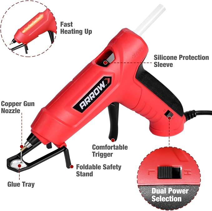 Arrow Mini Hot Glue Gun, Dual Temp Glue Gun Kit - Image 4