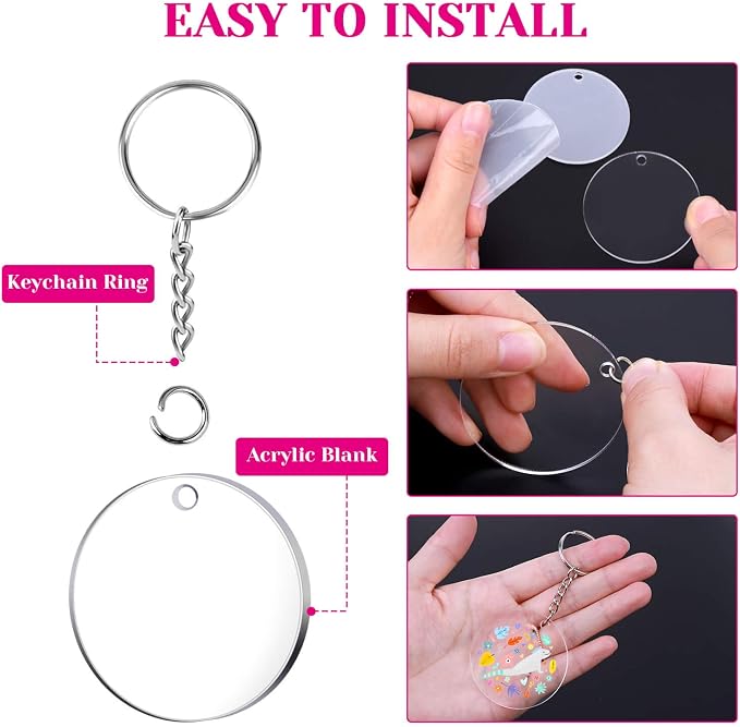 Audab Acrylic Keychain Blanks - Image 5