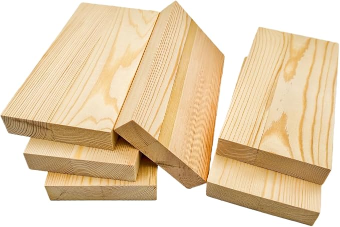 6PCS Rectangle Wood Boards Unfinished Wood Blocks - Image 5