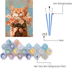 DIY Cat and Flower Paint by Numbers Kits - Image 3