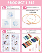TINDTOP Hummingbird and Flower Embroidery Kit - Image 2