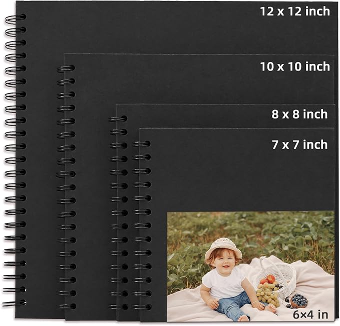 8x8 Inch DIY Scrapbook Photo Album, Hardcover Kraft Paper Acid-Free, 20 Sheets - Image 9