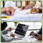 HARFINGTON Multifunctional Geometric Rulers 15cm Metric and SAE Aluminum - Image 7