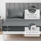 Love's cabin Queen Comforter Set Dark Grey, 7 Pieces Queen Bed in a Bag - Image 4