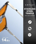 ANYLUV Blue Light Glasses for Men, Lightweight Computer Gaming Glasses - Image 5