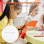 8 Sheets 1320 Pcs Foam Squares 2 Sizes Double Sided Foam Tape Adhesive Dots - Image 3