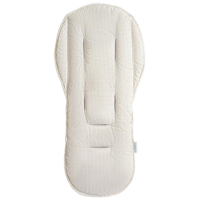 Suessie Stroller Liner - Universal and Reversible Seat Insert, Sand Stripe