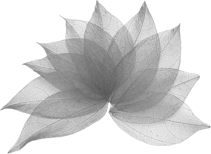 uxcell 100 Pcs Grey Skeleton Leaves by uxcell