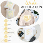 Tintnut Light Yellow Heat Transfer Vinyl, 10inx6ft Iron on Vinyl | Neutral boho - Image 5