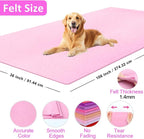 XSEINO Baby Pink Large Felt Fabric 108" X 36 ", 1.4 mm Thick Soft Felt Fabric - Image 2
