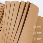 RECUTMS 10 x 10 Inch DIY Scrapbook Album 60 Pages Hardcover Kraft Paper Scrap - Image 5