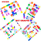 1050PCS Assorted Foam Shapes Stickers, Bulk Collage Materials | - Image 6