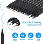 24 Fineliner Pens Set 0.4mm Ultra Fine Tip Drawing Markers - Image 3