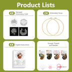 Santune Halloween Embroidery kit, Fall Needlepoint Cross Stitch Kits - Image 3