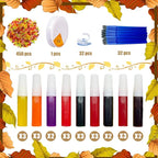 AUEKIV Suncatcher Kit 32 Sets Fall Leaf Suncatchers Window Art Paint Sun - Image 7