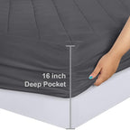 Utopia Bedding Quilted Fitted Mattress Pad, Full Size, Elastic Fitted Mattress - Image 3
