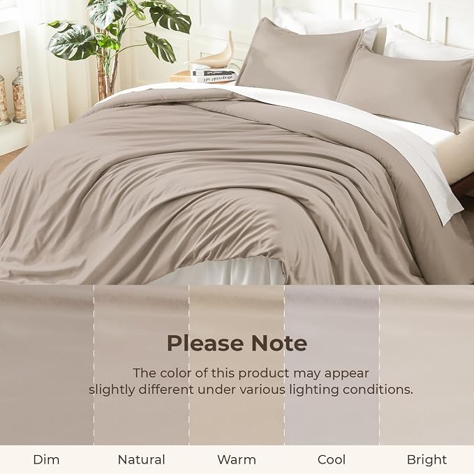 Litanika Light Coffee Oversized King Comforter Set Super King Plus Size - Image 8