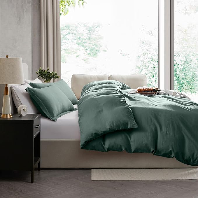 Nestl Forest Green California King Duvet Cover Sets - Image 7