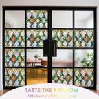 Lattice Stained Glass Window Film Static Cling - Image 6