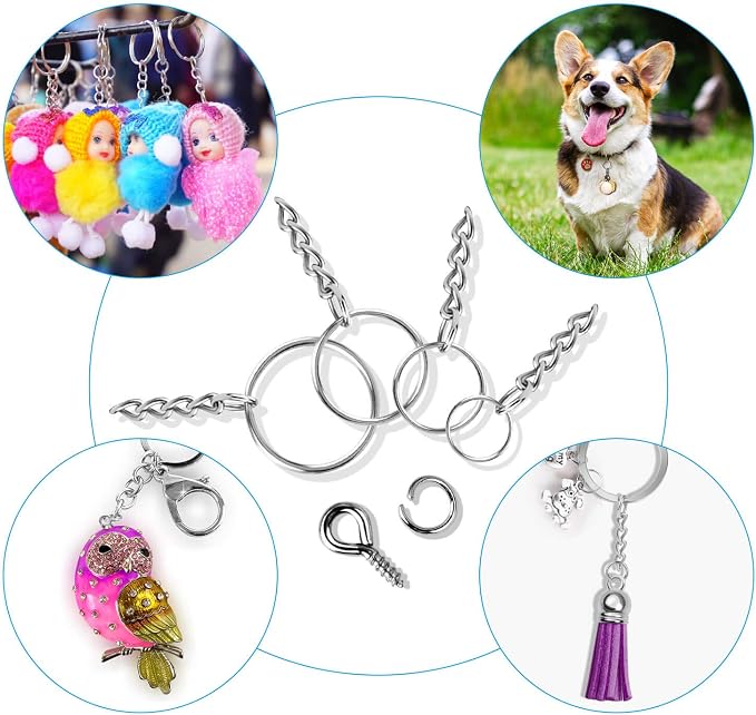 Key Chain Rings, Shynek 360Pcs Key Rings Bulk - Image 6