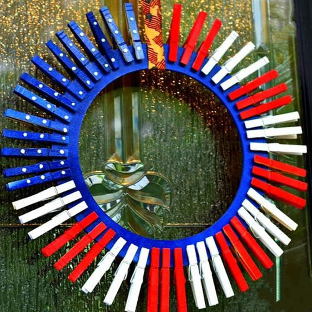 DurReus Tiny Wood Clips Travel Clothespins Miniature Clothes Pins for Wedding Arts Crafts Ornaments Packing with Twine Pack 50 Red