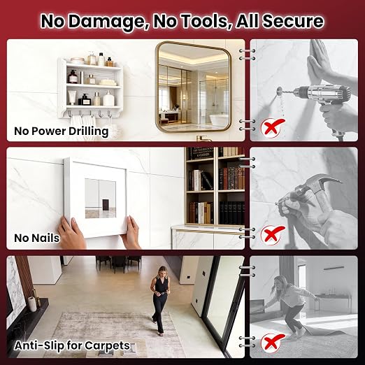 NULTAT 100 Feet Double Sided Tape Heavy Duty, Nano Reusable, Washable Double - Image 5