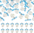 FASHEWELRY 30pcs Crystal Glass Flower Pendants by FASHEWELRY