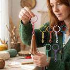 16 Pcs Metal Keychain Clip, Colorful Swivel Snap Hook - Image 7