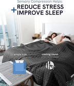 YnM Cooling Weighted Blanket for Adults, Cooling & Cozy Velvet Dual-Sided - Image 5
