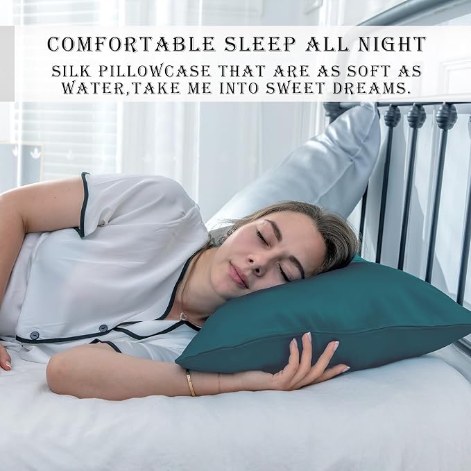 Silk Pillow Cases 2 Pack, Soft Breathable and Sliky Queen Size Pillow Cases Set - Image 6