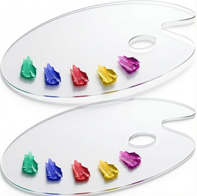 DUGATO Clear Acrylic Paint Palette, 11.8 x 7.9 in | Medium Size Palette by DUGATO