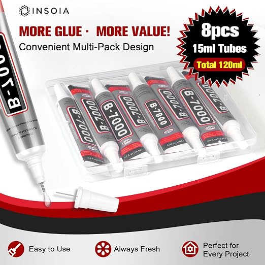 8 PCS 15ml B7000 Rhinestone Glue Clear – Super Glues - Image 2