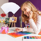 TecUnite 60 Sheets Watercolor Paper Pad Bulk Art White Cold Press Painting Paper - Image 3