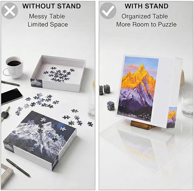 Jigsaw Puzzle Box Lid Stand, Puzzle Lid Holder Display, 4 x 2 inch Puzzle - Image 3